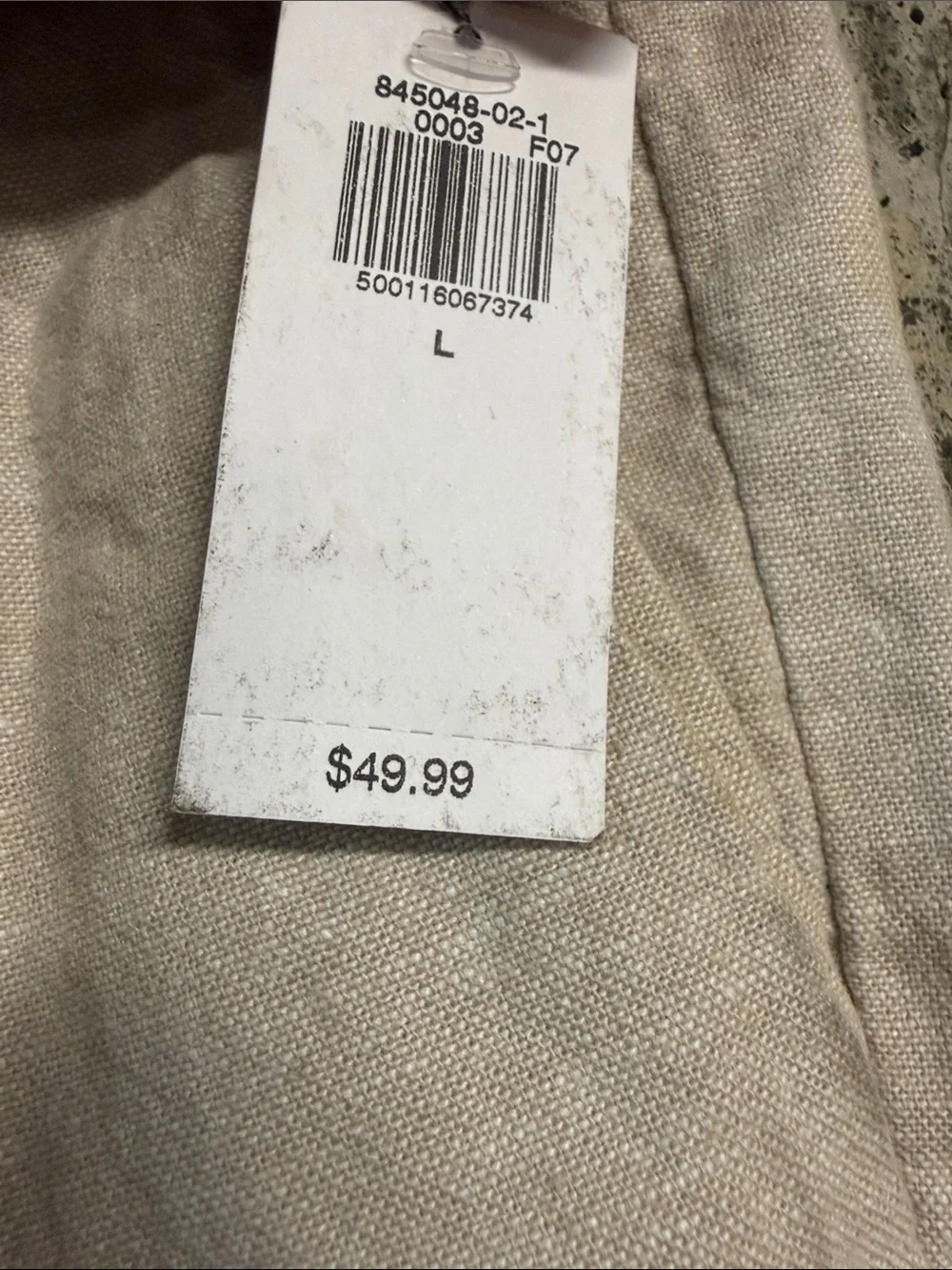 OLD NAVY Men's Loose Taper Linen-Blend Ankle Pants Size L In A Stone's Throw